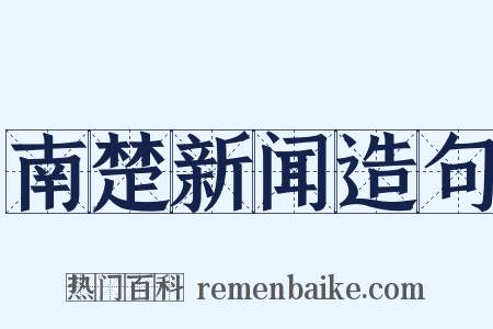 南楚新闻造句是什么意思的图片